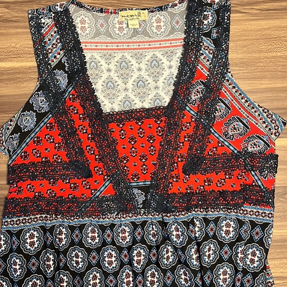 ONE WORLD Dresses & Skirts - One World red and blue dress